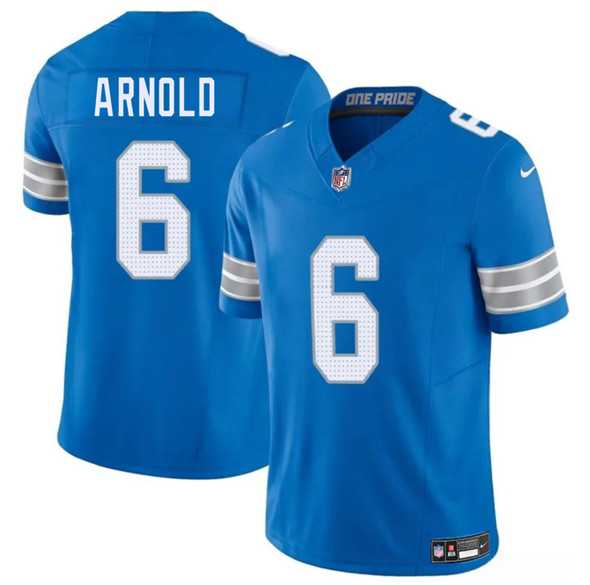 Men & Women & Youth Detroit Lions #6 Terrion Arnold Blue 2025 F.U.S.E. Vapor Limited Stitched Jersey